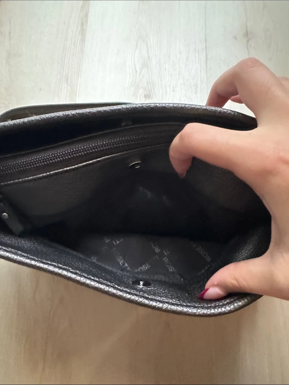Rosetti Dark Brown Pebbled Crossbody Bag